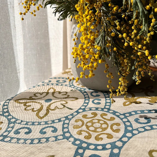 flower table runner with beautiful yellow  flower decorations