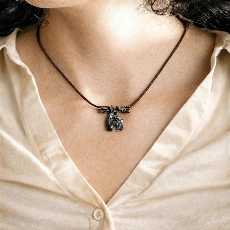 German silver material deer shape necklace