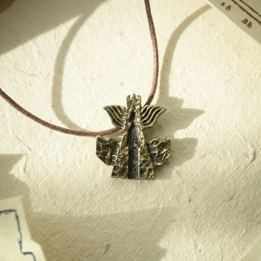 Necklace for a woman handmade of brass