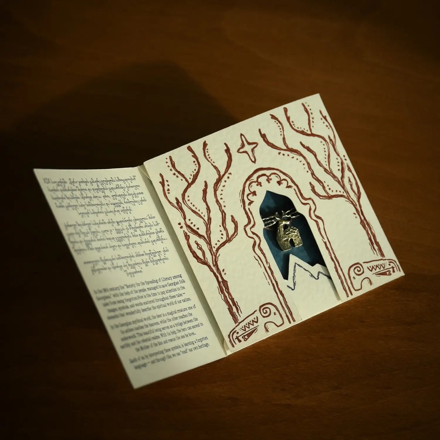 uncially and beautifully designed packaging with store of deer necklace