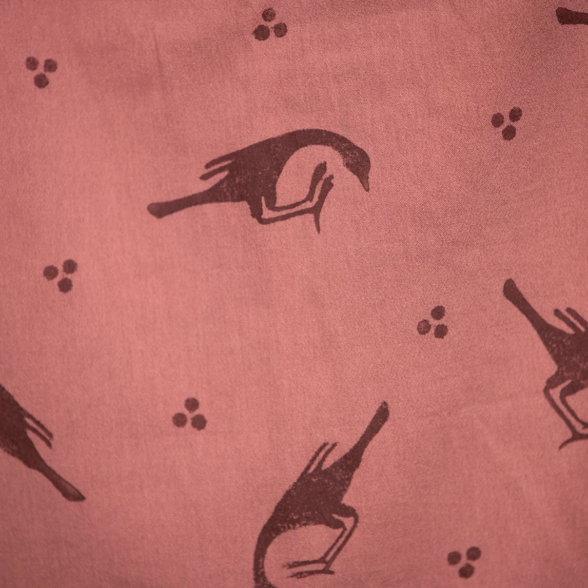 dusty rose scarf with Birds of Martvili - vintage scarf