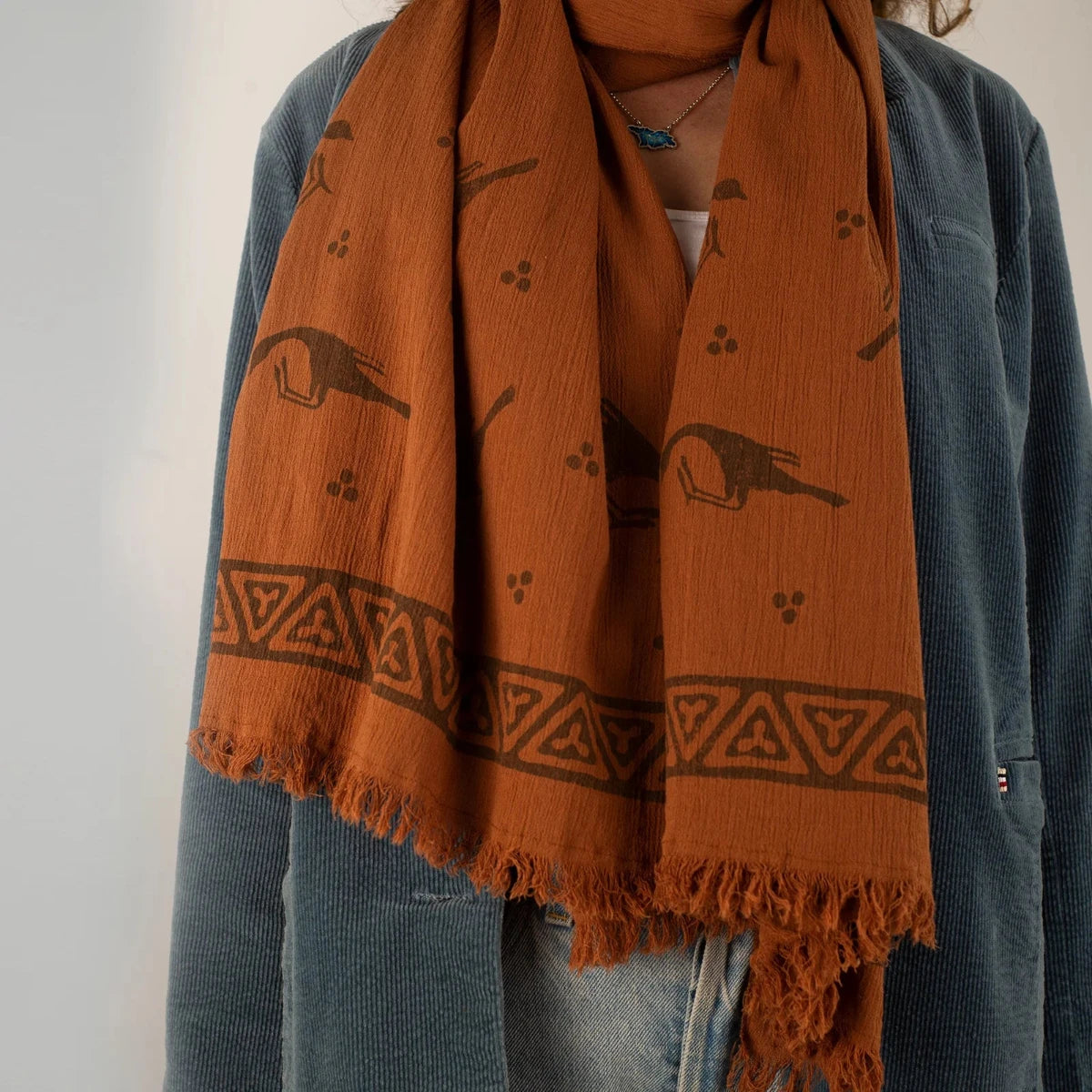 vintage scarf with beautiful birds