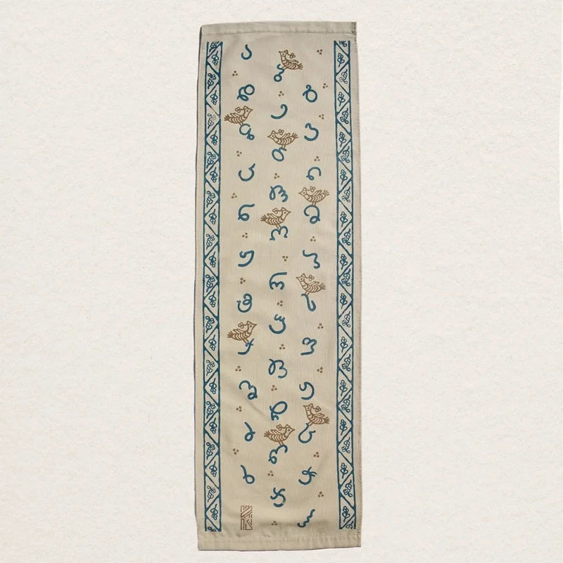 block printedwall art cloth with cotton 