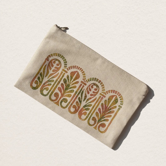 zipper pouch with Krikhi church ornaments